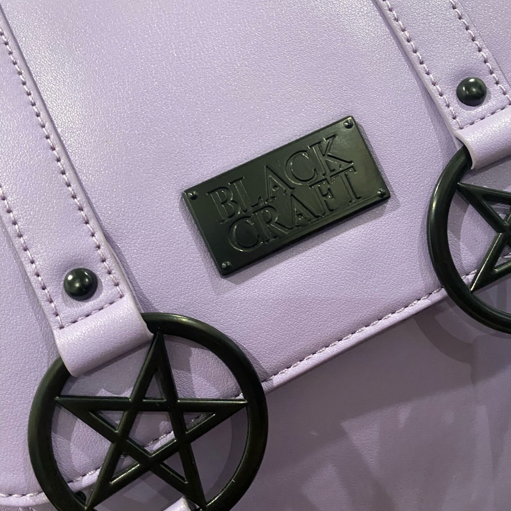 Blackcraft Cult 💜 Lavender 💜 Messenger Backpack with Pentagram Details 🦇 - Picture 2 of 10